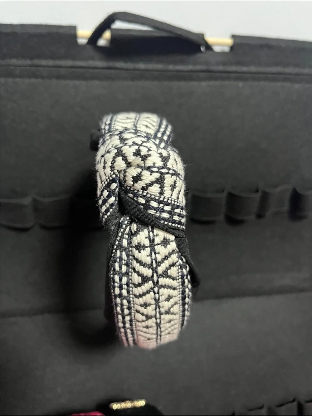 Black & White Woven Knot Headband - Accessories